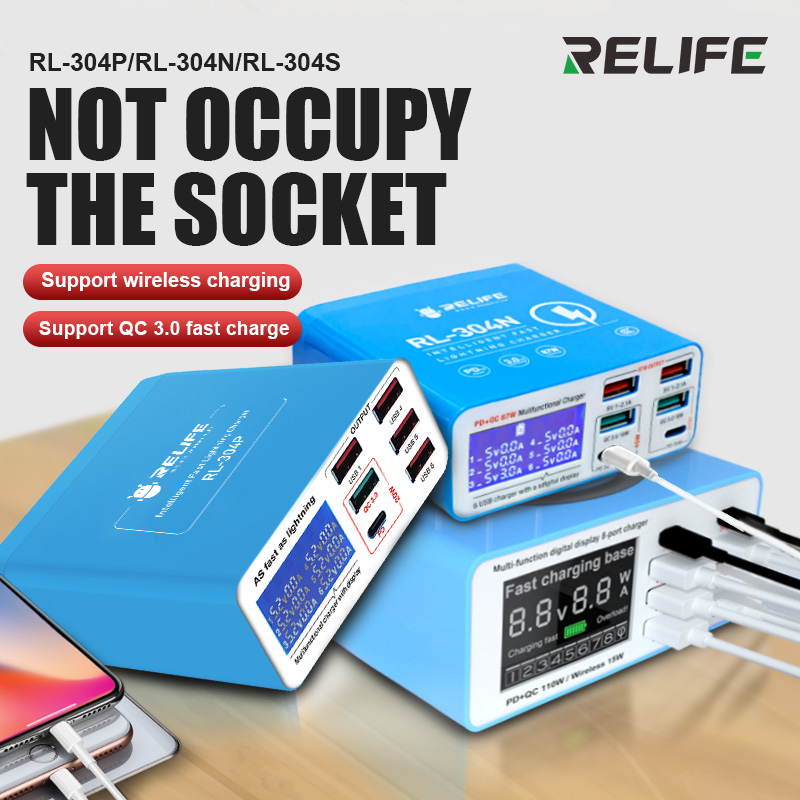 Screen Protector Cutter - RELIFE RL-304P RL-304N RL-304S Inteligentna 6-portowa